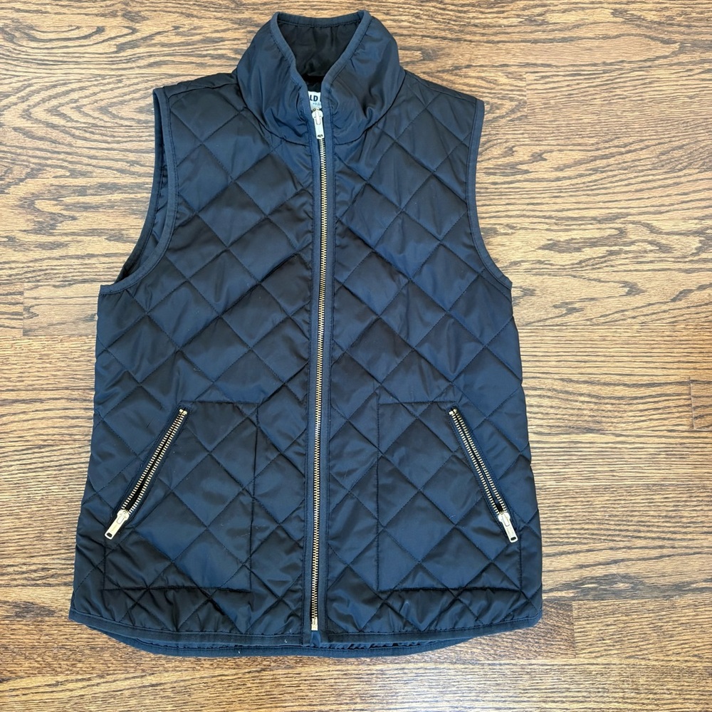 Quilted Black Vest for Women (S)